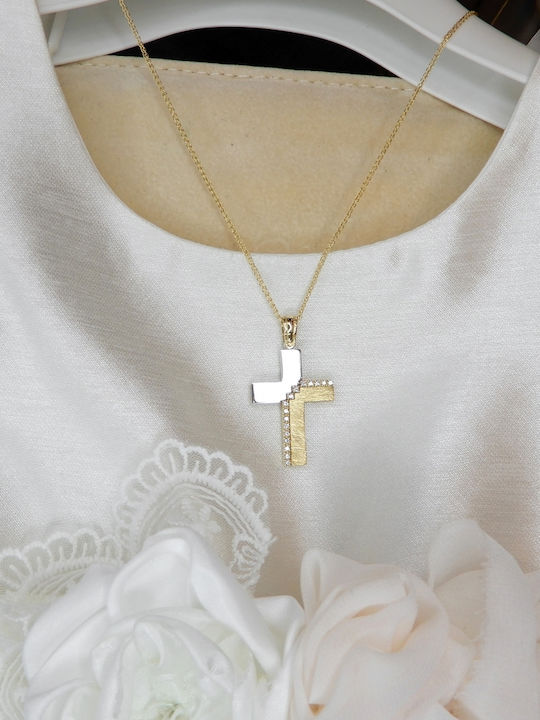 Art d or Дамски Златен Кръст 14K с Верижка