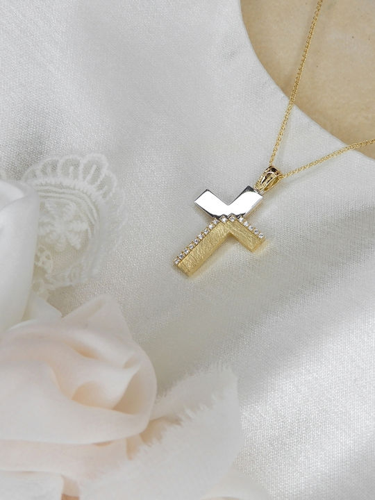 Art d or Дамски Златен Кръст 14K с Верижка