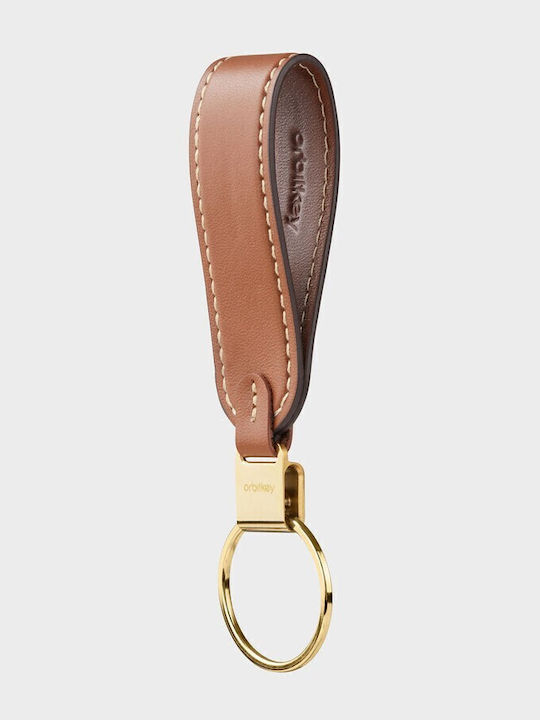 Orbitkey Μπρελόκ Δερμάτινο Καφέ