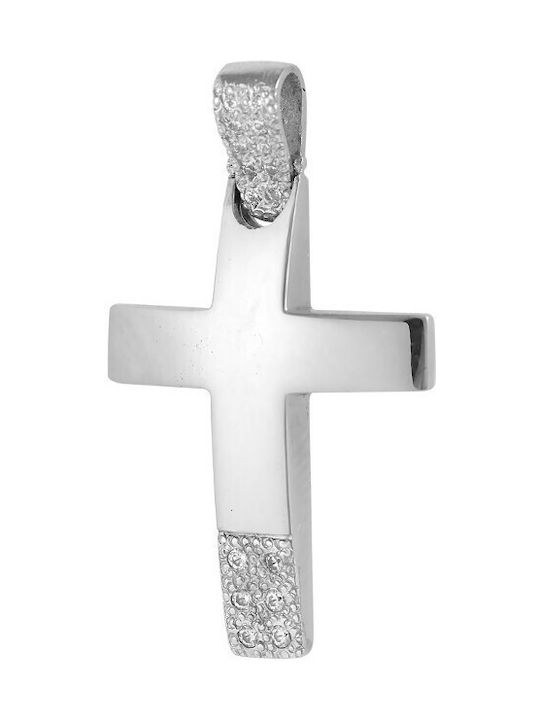 White Gold Cross 14K