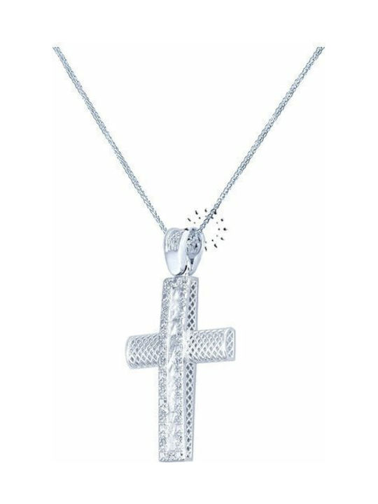 Savvidis White Gold Cross 14K with Chain