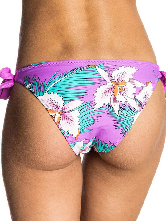 Rip Curl Hot Shot Cheeky Revo Bikini Slip mit Schnürchen Blumen