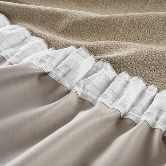 La Redoute Interieurs Pencil Pleat Blackout Curtain Beige 350323446_6457_60 140x260cm
