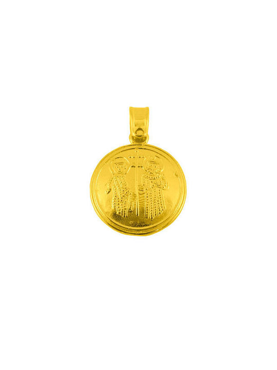 Pendant Kids Talisman Double Sided with Chain from Gold 14K FL267A