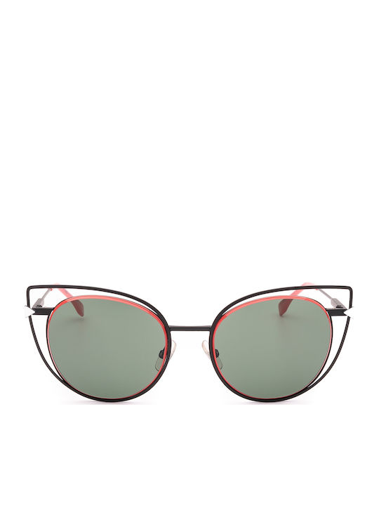 Fendi Ochelari de soare Μαύρα cu Cadru & Verde Lentilă Fendi Ochelari de soare Μαύρα cu Cadru & Verde Lentilă