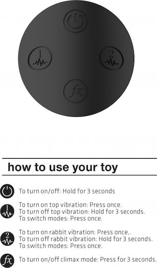 Vive Kyra Vibrator Rabbit Black