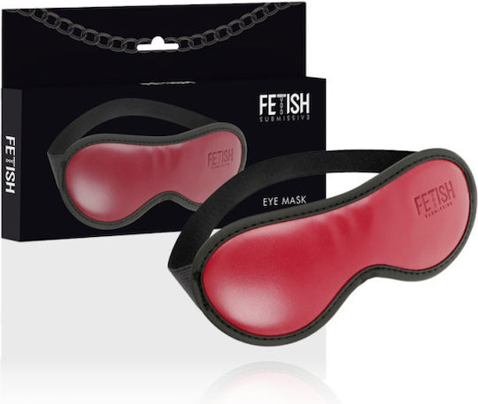 Fetish Submissive Dark Room Mask Vegan Leather BDSM Μάσκα σε Κόκκινο Χρώμα