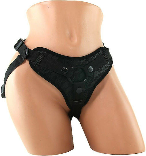 Sportsheets Sincerely Lace Strap On Harness σε Μαύρο Χρώμα