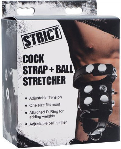XR Cock Strap Ball Stretcher Ring Schwanz Metallisch Schwarz
