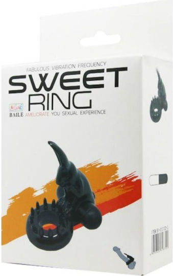 Baile Sweet Ring Rabbit Vibrator Vibrating Cock Ring Schwanz Schwarz