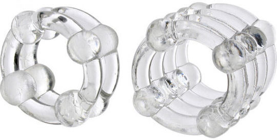 Calexotics Colt Enhancer Rings Clear Σετ Δαχτυλίδια Πέους Σιλικόνης Διάφανα