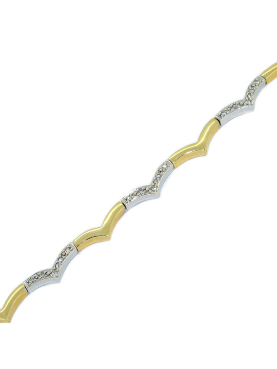 Fa Cad'oro Bracelet made of Gold 14K with Zircon