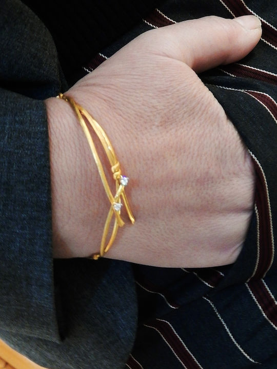 Polytimo Damen Armband aus Gold 14K mit Zirkon