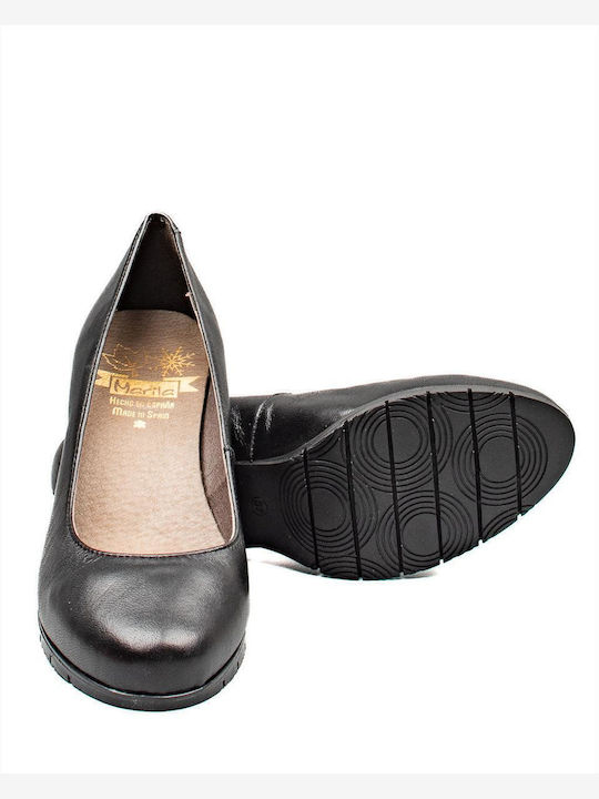 Leder Pumps Schwarz