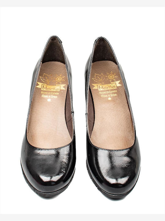 Leder Pumps Schwarz
