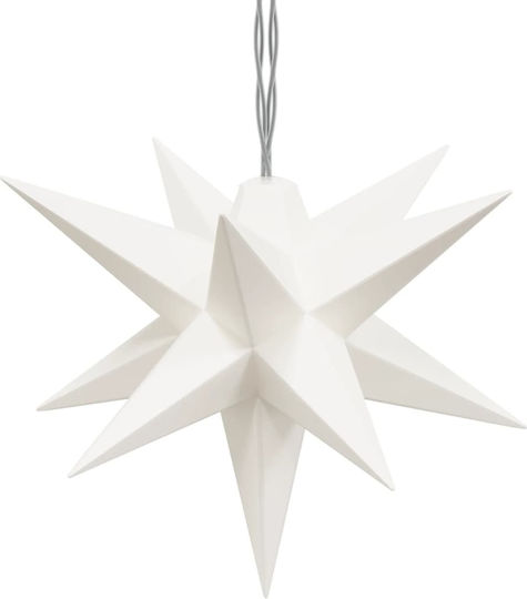 vidaXL Plastic Christmas Decorative Pendant Star 7.5x10cm White