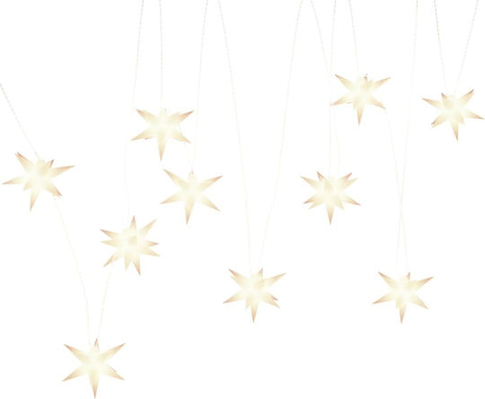 vidaXL Plastic Christmas Decorative Pendant Star 7.5x10cm White