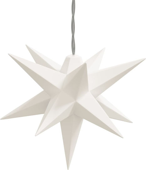 vidaXL Plastic Christmas Decorative Pendant Star 7.5x10cm White