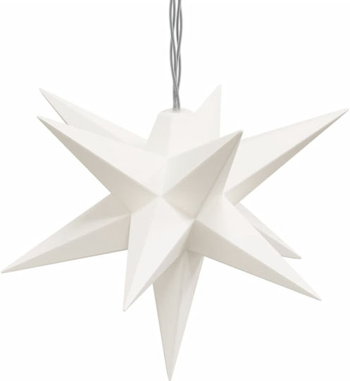 vidaXL Plastic Christmas Decorative Pendant Star 7.5x10cm White