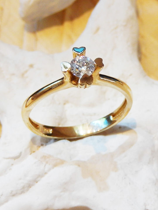 Polytimo Единичен камък от Злато 14K