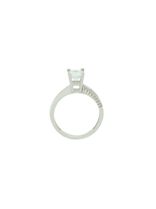 Single Stone from White Gold 14K