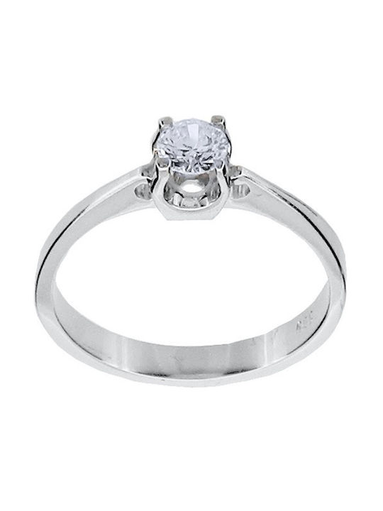 Single Stone from White Gold 14K