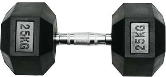 Optimum Rubber Hexagon Dumbbell 1 x 25kg