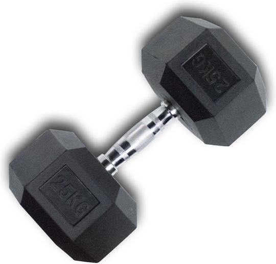 X-FIT Βαράκι Εξάγωνο Λαστιχένιο 1 x 25kg