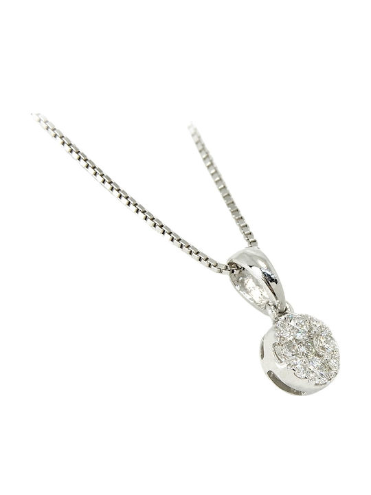 Art d or Colier Inel de logodnă din Aur alb 18k cu Diamant