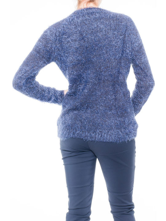 Long Sleeve Women's Blouse Navy Blue