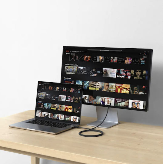 Satechi Плетена Thunderbolt 4 Кабел 240W Черен 1м (ST-YTB100K)