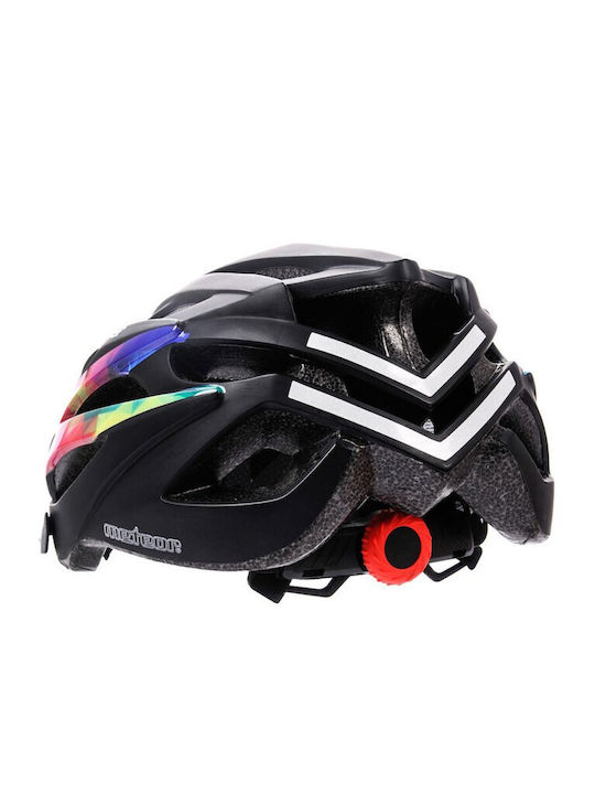 Meteor Shimmer Volles Gesicht Fahrradhelm Straße Schwarz