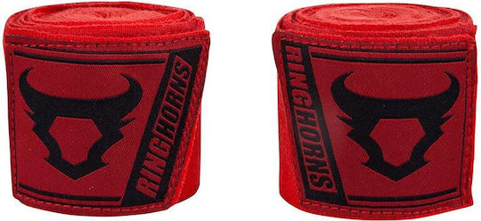 Ringhorns Handwraps Red 4m Benzi de mână pentru arte marțiale 4m Roșii