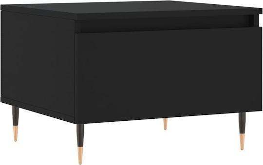 Rectangular Side Table Wooden with Drawers Black 2 Pieces M50xL46xH35cm