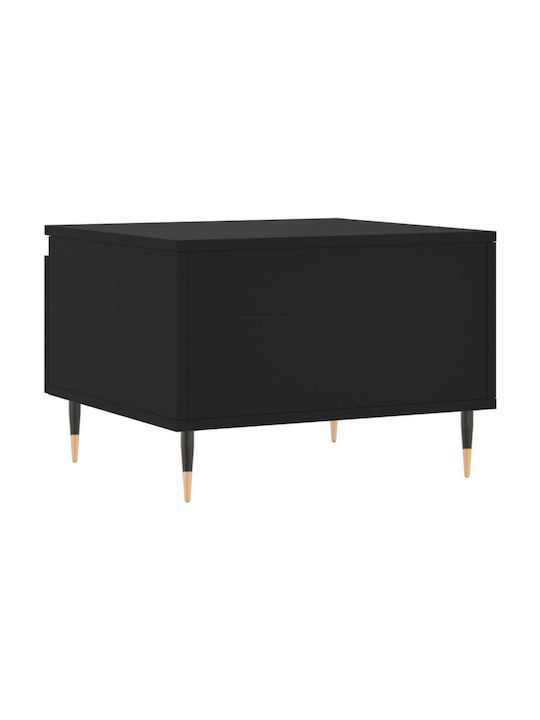 Rectangular Side Table Wooden with Drawers Black 2 Pieces M50xL46xH35cm