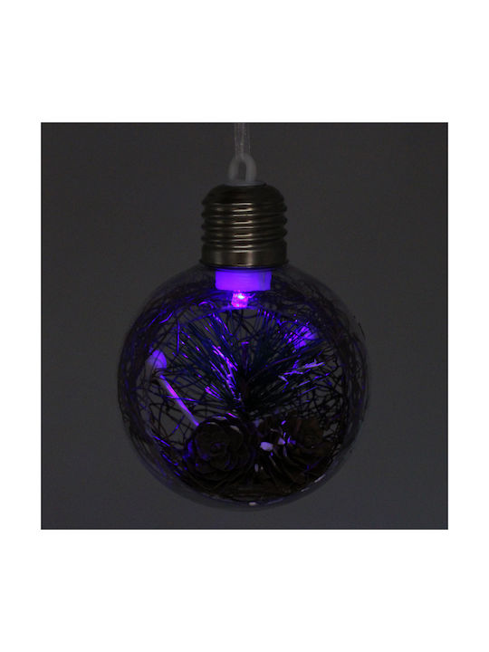 Christmas Ball Ornament Illuminated Transparent 7.8cm