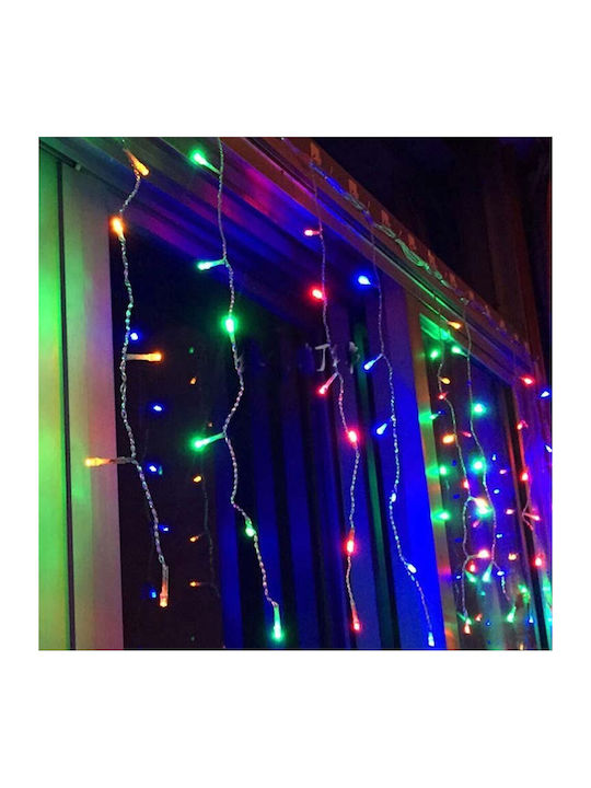 Becuri de Crăciun LED 3Pentruunsitedecomerțelectronicîncategoria"LuminideCrăciun",specificațiileunitățiisunturmătoarele: x 300cm Multicolour de tip Curtain cu Transparent Cable și Programe