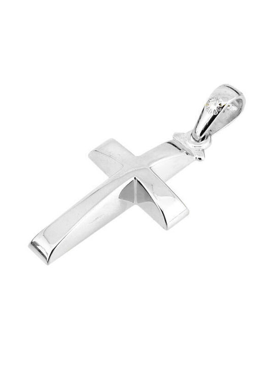 Men's White Gold Cross 14K with Chain