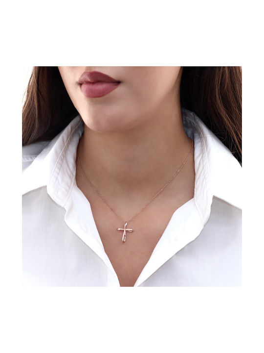 Women's Rose Gold Cross 14K