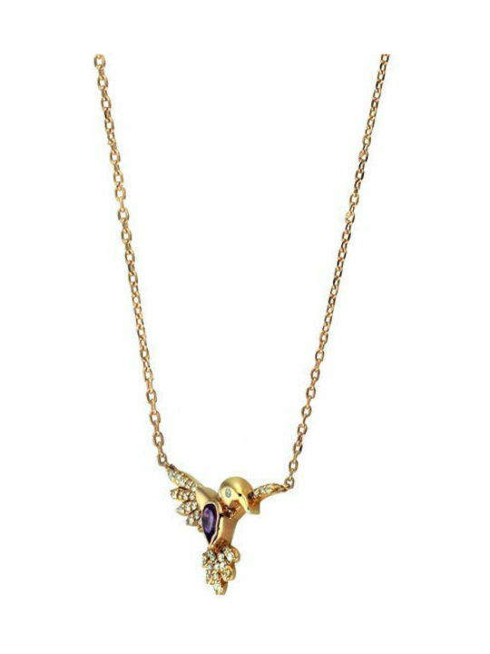 Savvidis Necklace from Rose Gold 18k with Diamond