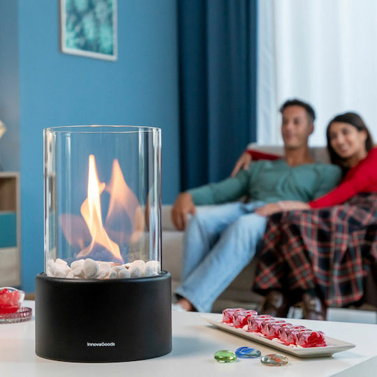 InnovaGoods Heatfir Indoor Desktop Bioethanol Fireplace Black 16x16x26.5cm