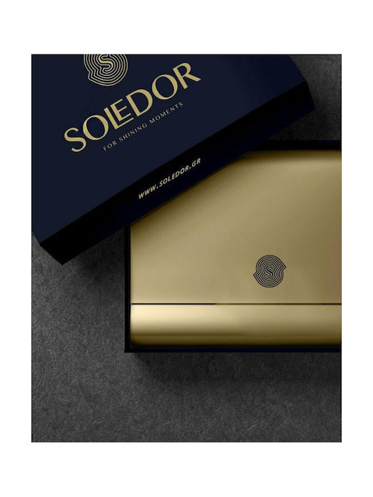 Petra necklace in 14K gold with cubic zirconia by SOLEDOR