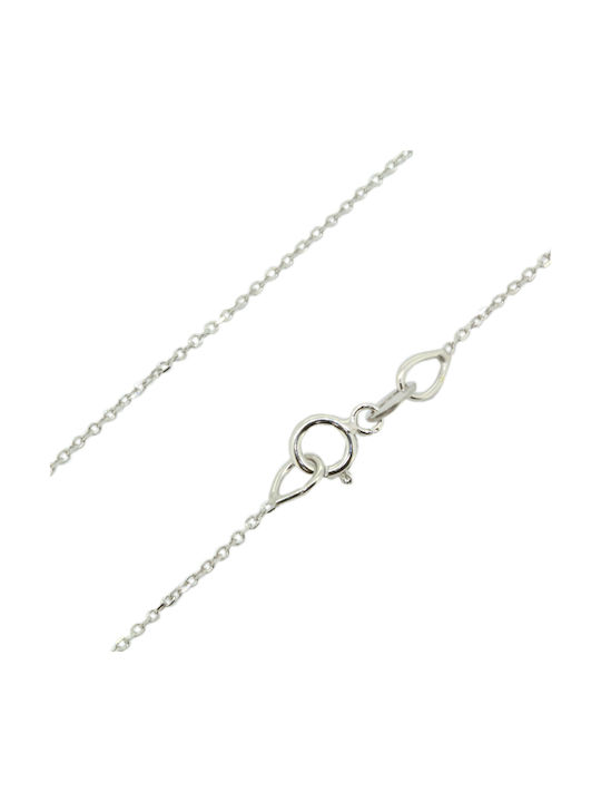 Women's Gold In Cross with 18K White Gold Chain with Diamonds BST032