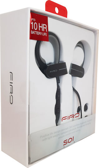 Firo S01 In-ear Bluetooth Handsfree Ακουστικά Μαύρα