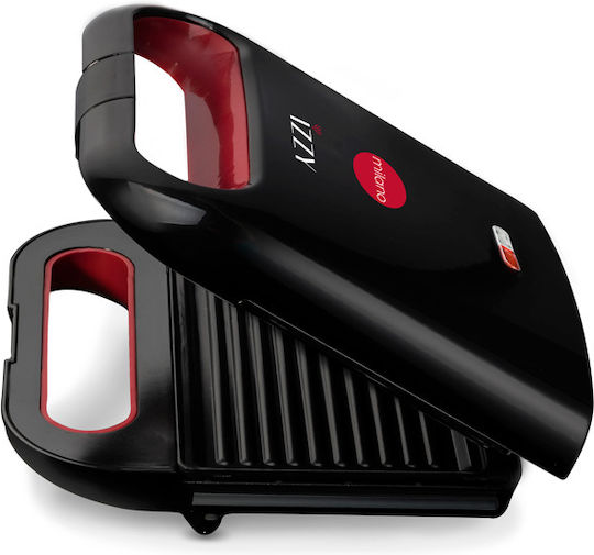 Izzy Milano M-11 Τοστιέρα για 2 Τοστ 800W Μαύρο - Κόκκινο