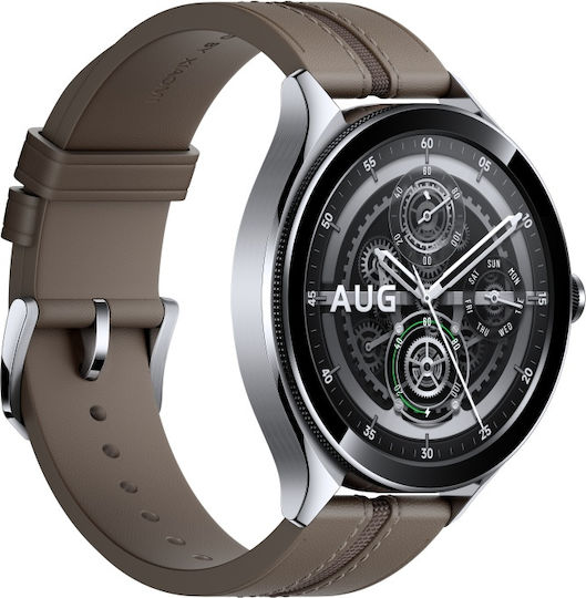 Xiaomi Watch 2 Pro Stainless Steel 48mm Αδιάβροχο με Παλμογράφο (Ασημί)