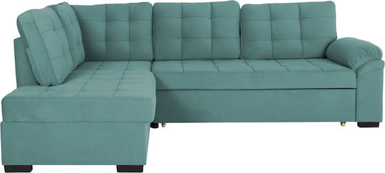 Jade Ecksofa mit Schlafsofa mit Linke Ecke Samt Verbena 250x180x88cm