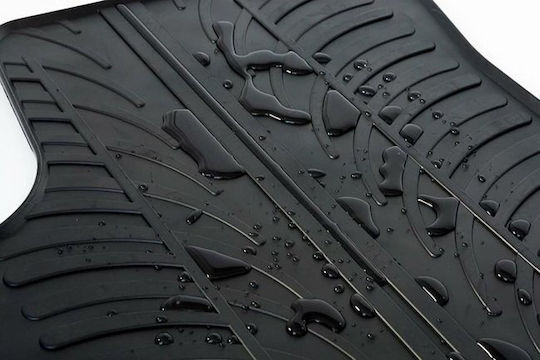 Gledring Satz Vorder- und Hintermatten 5Stück aus Gummi Tesla Modell S 2014-2016 Schwarz