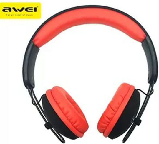 Awei A800BL Wireless / Wired On Ear Headphones with 5 hours of Operation Red