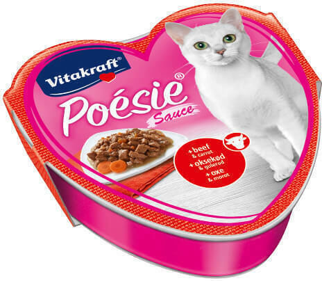 Vitakraft Poesie Gelee Nassfutter für Erwachsene Katzen in Tablett mit Lachs 85gr